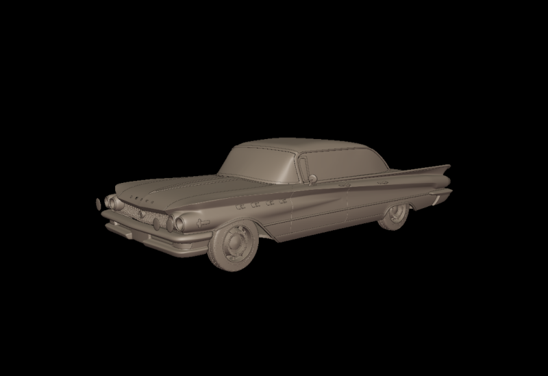Buick LeSabre 1959 two doors hardtop 3D Print Model .c4d .max .obj .3ds .fbx .stl .blend