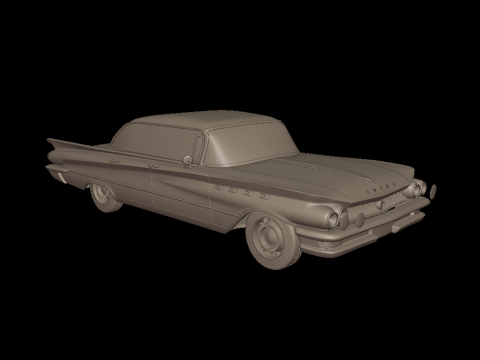 Buick LeSabre 1959 two doors hardtop 3D Print Model
