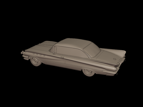 Buick LeSabre 1959 two doors hardtop 3D Print Model