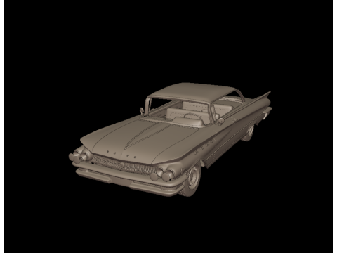 Buick LeSabre 1959 two doors hardtop 3D Print Model