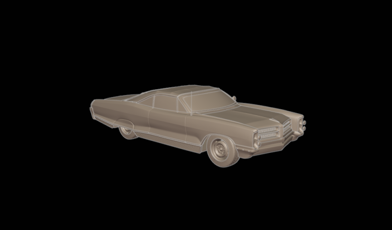 Pontiac bonneville 1966 3D Print Model .c4d .max .obj .3ds .fbx .stl .blend 
