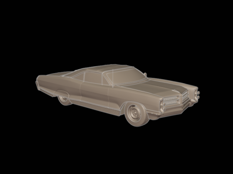 Pontiac bonneville 1966 3D 프린트 모델