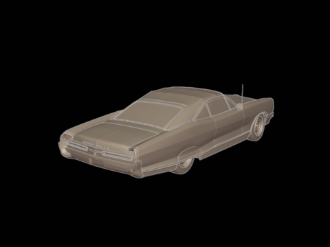 Pontiac bonneville 1966 3D Print Model