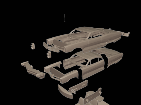 Pontiac bonneville 1966 3D Print Model