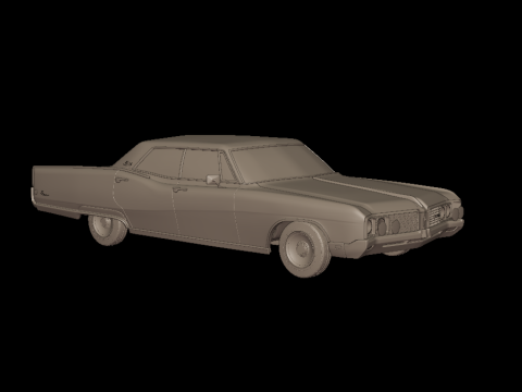 Buick electra 225 1968 four doors 3d print model 3D printmodel