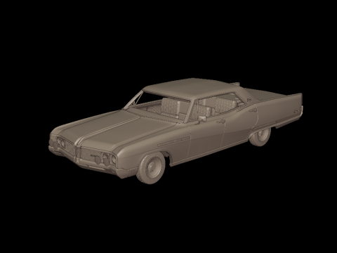 Buick electra 225 1968 four doors 3d print model 3D printmodel