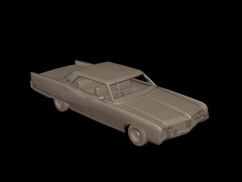 Buick electra 225 1968 four doors 3d print model 3D printmodel