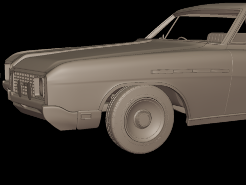 Buick electra 225 1968 four doors 3d print model 3D printmodel