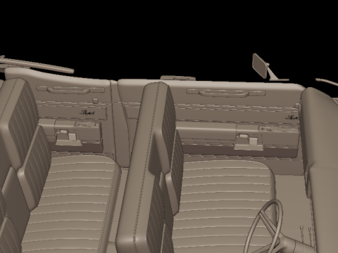 Buick electra 225 1968 four doors 3d print model 3D printmodel