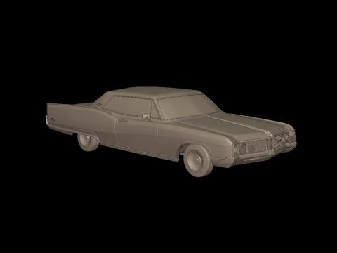 Buick electra 225 1968 two doors 3d print model 3D 프린트 모델