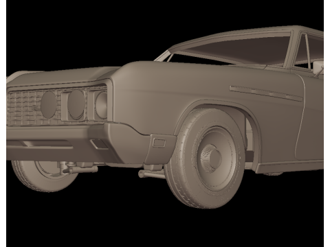 Buick electra 225 1968 two doors 3d print model 3D 프린트 모델