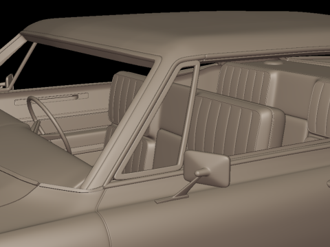 Buick electra 225 1968 two doors 3d print model 3D 프린트 모델
