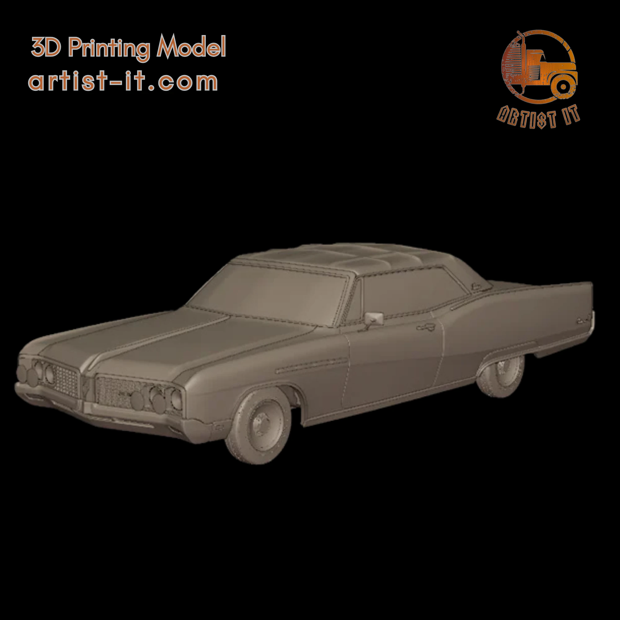 Buick Electra 225 1968 convertible 3D Print Model .c4d .max .obj .3ds .fbx .stl .blend 