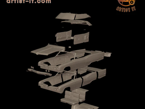 Buick Electra 225 1968 convertible 3D Print Model