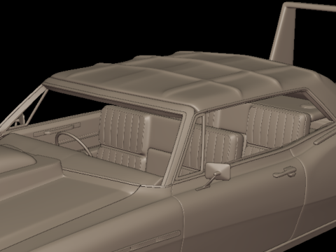 Custom buick electra 225 1968 convertable 3d print model 3D 프린트 모델