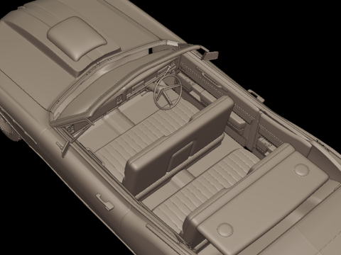 Custom buick electra 225 1968 convertable 3d print model 3D 프린트 모델