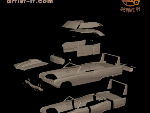 Custom buick electra 225 1968 convertable 3d print model 3D Print Model