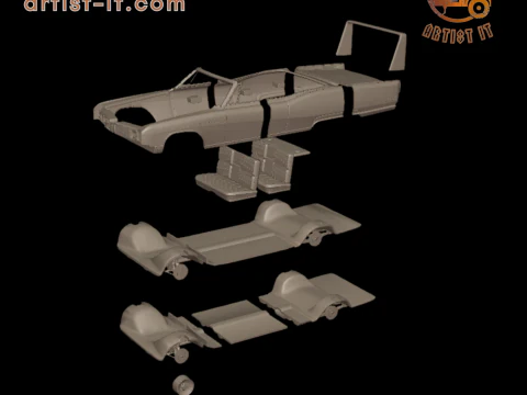 Custom buick electra 225 1968 convertable 3d print model 3D Print Model