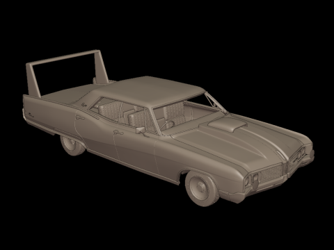 Custom buick electra 225 1968 four doors 3d print model 3D Print Model