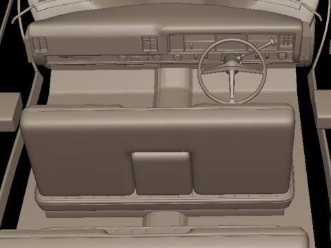 Custom buick electra 225 1968 four doors 3d print model 3D Print Model