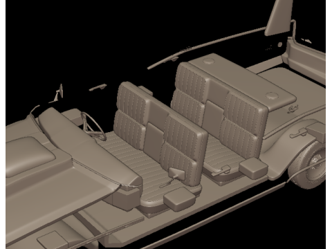 Custom buick electra 225 1968 four doors 3d print model 3D Print Model
