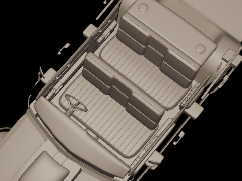 Custom buick electra 225 1968 four doors 3d print model 3D Print Model