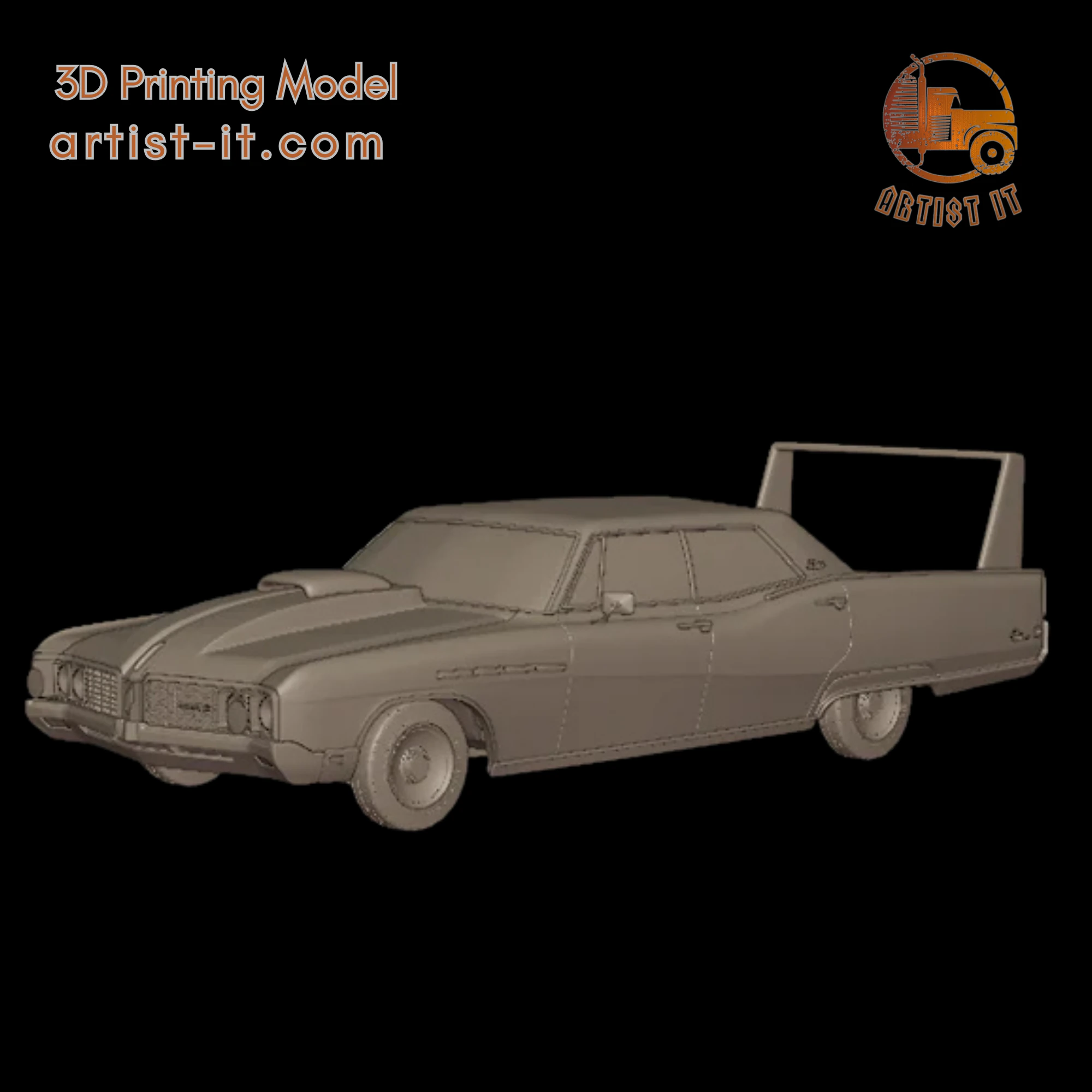 Custom buick electra 225 1968 four doors 3d print model 3D Print Model .c4d .max .obj .3ds .fbx .stl .blend 