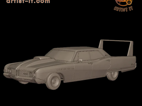 Custom buick electra 225 1968 four doors 3d print model 3D Print Model
