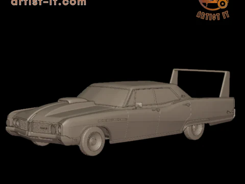 Custom buick electra 225 1968 model cetak 3d empat pintu Model Cetak 3D