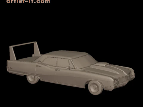 Custom buick electra 225 1968 four doors 3d print model 3D Print Model