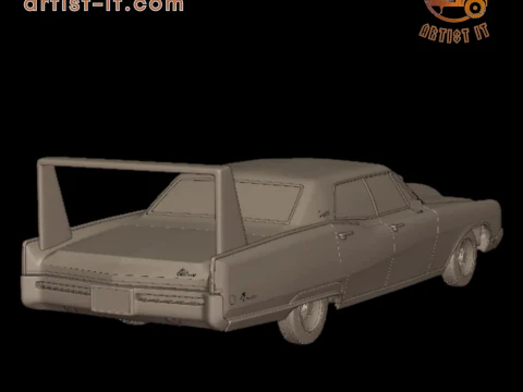 Custom buick electra 225 1968 four doors 3d print model 3D Print Model