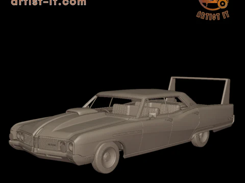 Custom buick electra 225 1968 four doors 3d print model 3D Print Model