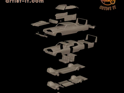 Custom buick electra 225 1968 four doors 3d print model 3D Print Model