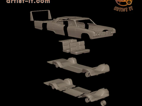 Custom buick electra 225 1968 four doors 3d print model 3D Print Model