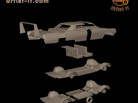 Custom buick electra 225 1968 four doors 3d print model 3D Print Model