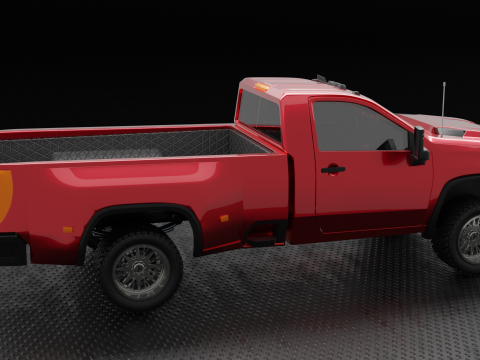 2020 Chevrolet Silverado 3500HD Single Cab Model do druku 3D