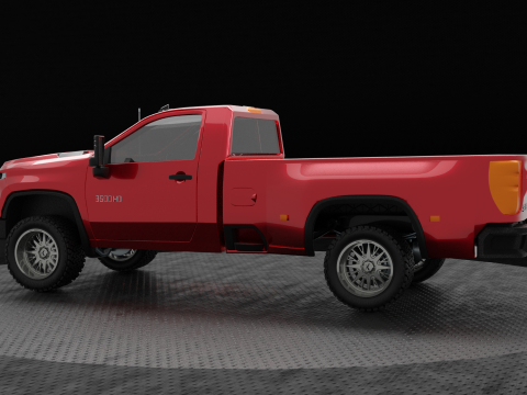 2020 Chevrolet Silverado 3500HD Single Cab Model do druku 3D