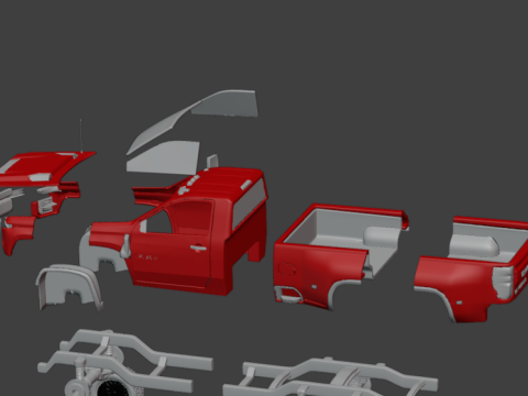 2020 Chevrolet Silverado 3500HD Single Cab Model do druku 3D