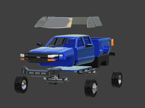 2018 CHEVY SILVERADO TRUCK 3D 打印模型