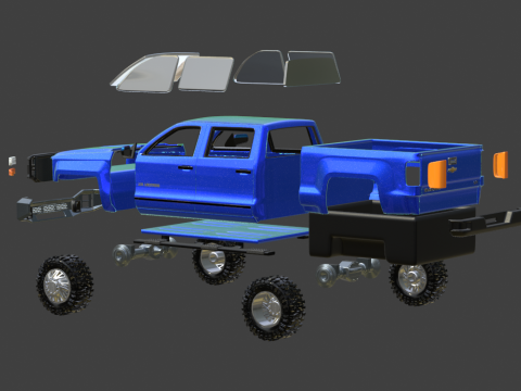2018 CHEVY SILVERADO TRUCK 3D 打印模型