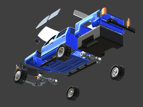 2018 CHEVY SILVERADO TRUCK 3D 打印模型