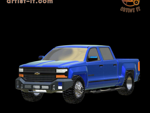 CHEVY SILVERADO-VRACHTWAGEN 2018 3D printmodel