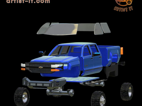 2018 CHEVY SILVERADO TRUCK 3D Print Model
