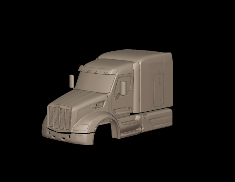 2014 Peterbilt 579 Sleeper TRUCK 3D PRINT MODEL 3D 打印模型 .c4d .max .obj .3ds .fbx .stl .blend