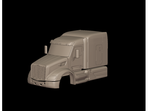 2014 Peterbilt 579 Sleeper TRUCK 3D PRINT MODEL 3D प्रिंट मॉडल