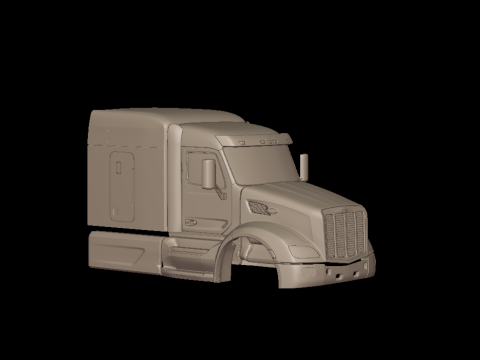 2014 Peterbilt 579 Sleeper TRUCK 3D PRINT MODEL 3D 打印模型