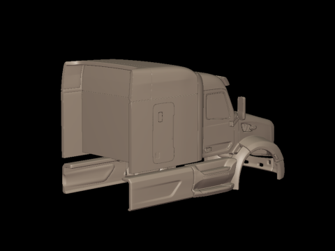 2014 Peterbilt 579 Sleeper TRUCK 3D PRINT MODEL 3D 打印模型