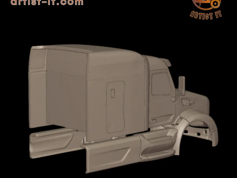 2014 Peterbilt 579 Sleeper TRUCK 3D PRINT MODEL 3D Print Model