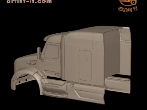 2014 Peterbilt 579 Sleeper TRUCK 3D PRINT MODEL 3D Print Model