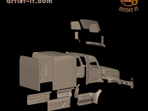 2014 Peterbilt 579 Sleeper TRUCK 3D PRINT MODEL 3D Print Model